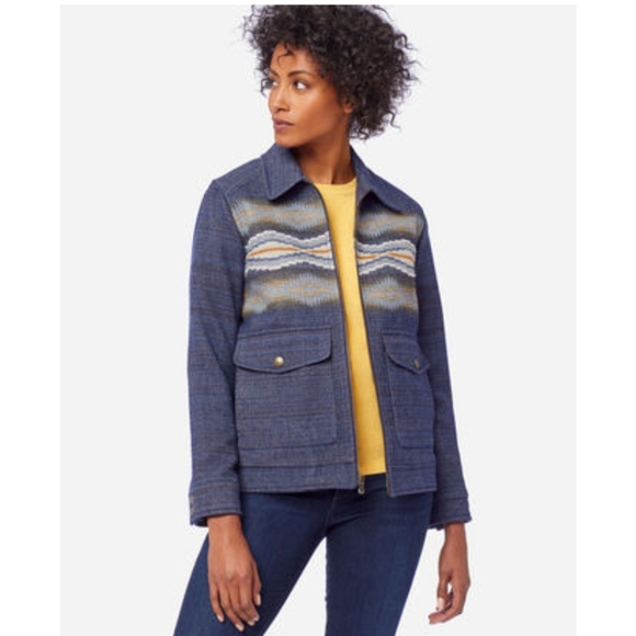 PENDLETON CRESCENT BAY PATTERN WOOL COAT NWT - Picture 1 of 4